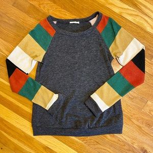 FINAL PRICE 🤑 12PM by Mon Ami Multiple Color Striped Sleeve Top